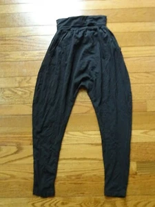 BLACK NATALIE HAREM HIP HOP JAZZ DANCE PANTS Cotton Adult X-Small XS - Picture 1 of 1
