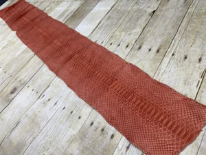 Big Orange Python Suede Nubuck Genuine Snakeskin Leather real hide snake skin 52 - Picture 1 of 4
