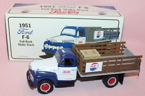 New 1951 Ford F-6 Pepsi Cola Full Rack Stake Truck First Gear Die Cast