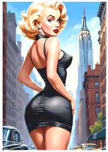 MARILYN MONROE * Custom ACEO * Fun Novelty * CELEBRITY * Art Card * ATC - Picture 1 of 2