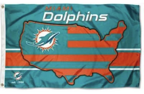 Miami Dolphins USA Flag 3x5 Cover