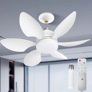FIBRAVE 20" Ceiling Fan Light with Remote, Dimmable 30W, 3-Color 3-Speed, Quiet - Picture 1 of 11