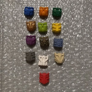 Vintage Lego Bionicle Authentic Small Rubber Mask Krana Lot Of 13 2000s Bohrok - Picture 1 of 6