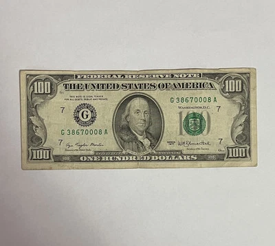 Old 1977 $100 One Hundred Dollar Bill US Federal Reserve Note Washington DC - Image 1 of 2