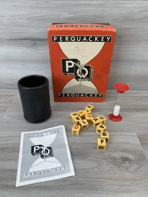Vintage 1956 Hollingsworth Brothers Perquackey Letter Dice Game Complete - Image 1 of 4