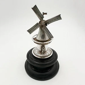 VINTAGE DUTCH WINDMILL TROPHY WHITE METAL - Picture 1 of 9
