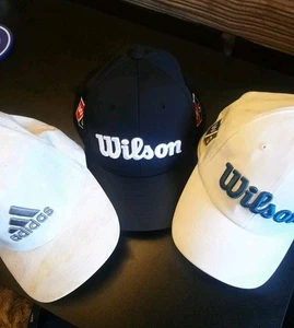 adidas tour print snap and 2 wilson golf caps - Picture 1 of 20