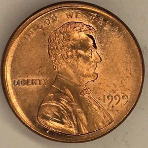 MINT ERROR 1999 BU Lincoln Memorial Cent BROADSTRIKE error - Picture 1 of 2