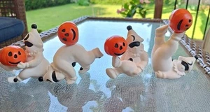 DEPT 56 Halloween Figuren Tumbling Jester Clown Geist Jack O Laterne 4er Set - Bild 1 von 7