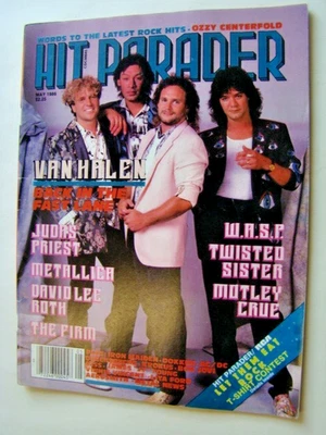 Hit Parader Magazine Van Halen Photograph Cover Ozzy Centerfold May 1986 - Image 1 of 2