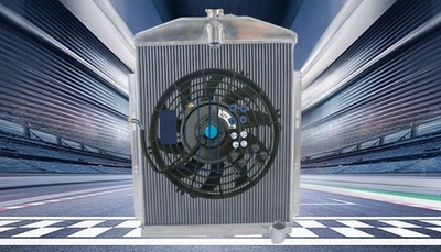 Radiador + ventilador compatible con Oldsmobile Series 60 76 98 1942-1948 1944 3,9 L 4,2 L #CC42OL Foto 1 de 4