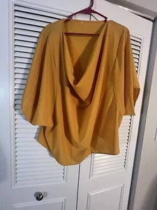 Mustard Yellow women’s loose fitting top. Size L. - Picture 1 of 6