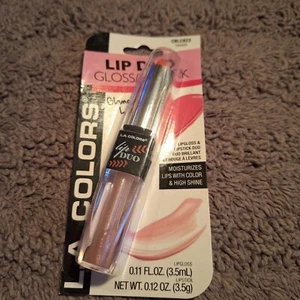 LA Colors Lip Duo Twinkle Gloss and Lipstick Pink Shimmery CBLC822 New - Picture 1 of 4