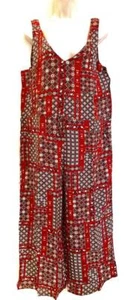 Sacred Threads Hippie Boho Festival Print Romper Jumpsuit Overalls 221276 L/XL - Picture 1 of 3