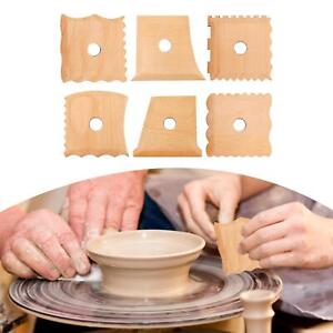 Outils de poterie en bois Durable, 6 pièces, outils de façonnage des pieds,