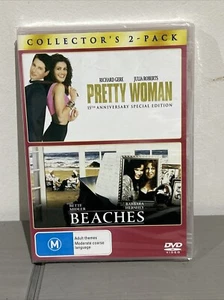 Pretty Woman & Beaches Julia Roberts Richard Gere BetteMilder 2Disc DVD R4 New - Picture 1 of 4