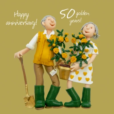 Golden Wedding 50th anniversary – Card by Holy Mackerel