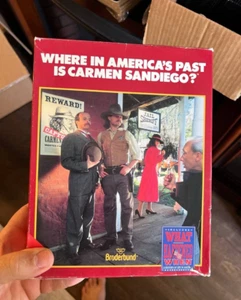 #0016 Where In America's Past is Carmen Sandiego Big Box PC Game 5.25 DOS Disk - Picture 1 of 6