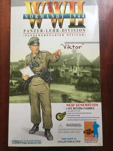 Dragon Models Action Figure 1/6 Panzer Lehr Div. Officer Viktor Normandy 44 NEW - Foto 1 di 3