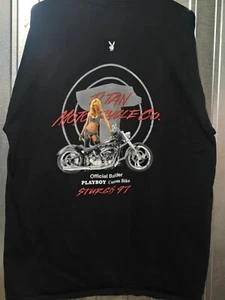 Vintage T-Shirt : TITAN MOTORCYCLE CO STURGIS 1997 PLAYBOY Custom Bike Mens Xl - Picture 1 of 9