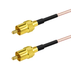 RCA to RCA Home Theater Stereo Audio Adapter Vedio Converter 75Ohm Cable 1m - Picture 1 of 2