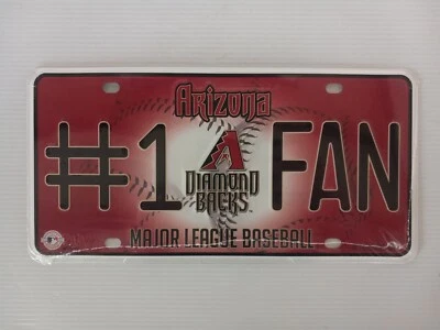 Arizona Diamondbacks #1 FAN Decorative Metal Tag License Plate Auto Car Truck - Image 1 of 2