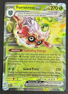 Forretress ex 002/091 Paldean Fates Double Rare Holo Pokemon TCG Card NM - Picture 1 of 2