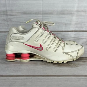 Nike Shox NZ SL Women's 8 White Pink Silver Sneakers Shoes 314561-110 - Picture 1 of 8