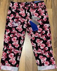VIGOSS (6-14) Girls The Jagger Capri Stretch Adjustable Waistband Jeans Flower - Picture 1 of 16