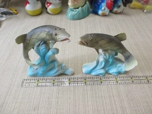 Vintage Enesco FISH PICKEREL Salt & Pepper Shakers - Picture 1 of 10