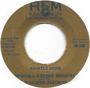 JIM MCCALL & BENNIE BIRCHFIELD Haunted House on REM hillbilly bop 45 HEAR - Picture 1 of 2