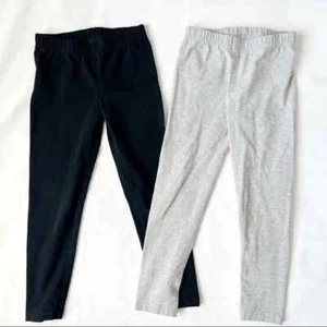 Carter’s- Girls 2-Pack Leggings Size 5 Black/Gray - Picture 1 of 2
