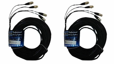 (2) CBI MT2XX 10ft Dual Stereo Pair XLR to XLR Microphone Cable Mic Cord Neutrik - Image 1 of 2