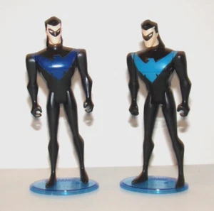 NIGHTWING Batman the Animated Series 5" Figure Pair Loose w/Stands 1998 Kenner - Picture 1 of 7