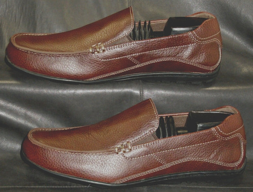 ADIDAS Rockport K74340 scarpe mocassino da guida slip on da uomo in pelle marrone ciottolato taglia 9M