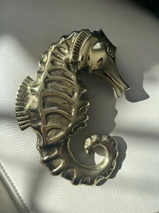 Michael Healy Brass Seahorse 6” Door knocker Doorknocker - Picture 1 of 6