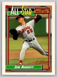 1992 Topps All Star Jim Abbott #406 - Picture 1 of 2