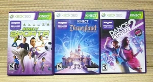 Xbox 360, lot of 3, games, Kinect Disneyland, Sports, Dance Central 2 - Picture 1 of 4