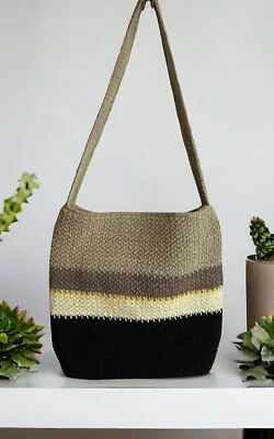 Liz Claiborne Bohemian Striped Med Crossbody Bag Macrame Style 11” X 13” NWOT - Image 1 of 4