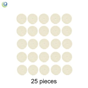 25 X HARD WOOL FELT POLISHING FINISHING BUFFING WHEEL DISCS DENTAL LAB ROTARY - Picture 1 of 8