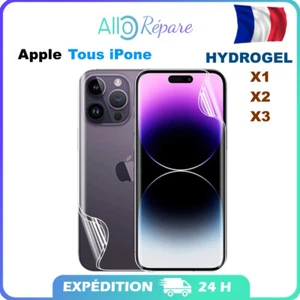 PROTÉCTION ÉCRAN FILM GEL HYDROGEL POUR iPhone 15 14 13 12 11 Pro XR XS Max X 8 - Photo 1 sur 6