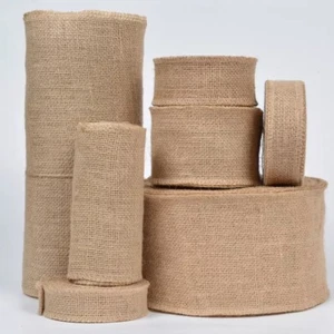 Natural HESSIAN Ribbon Rustic Chic Wedding Vintage Craft Cake Christmas Wreath - Picture 1 of 30