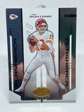 Joe Montana 2004 Leaf Certified Materials #137 & 2008 Donruss Sports Legends HOF