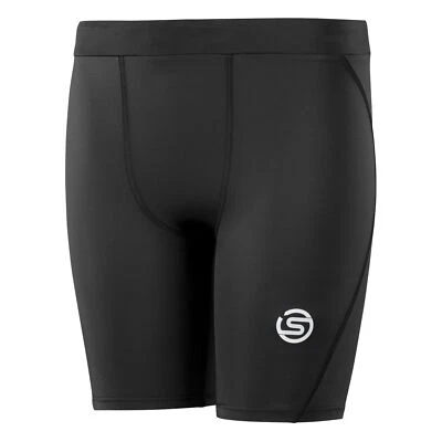 PAY LESS! || Skins Series-1 Youth Compression Half Tights (Black) - Image 1 of 2