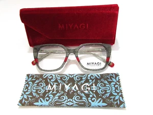 Miyagi Eyewear Los Angeles Elixer 2725 Col. 1 Black Clear W/Red Eyeglasses Frame - Picture 1 of 2