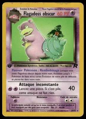 Pokemon Team Rocket 1st Ed. Flagadoss obscur FRENCH #29/82 LP - Exact Card - Image 1 of 2
