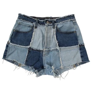 Pantalones Cortos Wild Fable Patchwork Denim Tiro Alto Corte Talla 2 Envejecidos - Imagen 1 de 8