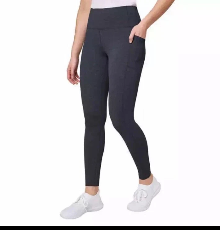 Womens Mondetta Jacquard Knit Legging High Rise Gray Black Large L