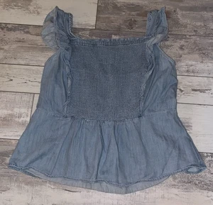 Ancien débardeur chemise marine taille L grand - bleu B - Photo 1/6