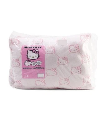 Juego de 2 almohadas de cama Hello Kitty ultra suaves estándar/queen rosa/blanco nuevas con etiquetas Foto 1 de 4